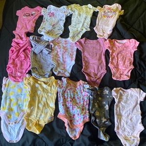 Newborn baby girl onesie shirts